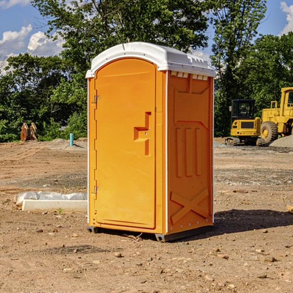 how often are the porta potties cleaned and serviced during a rental period in Fruitdale SD